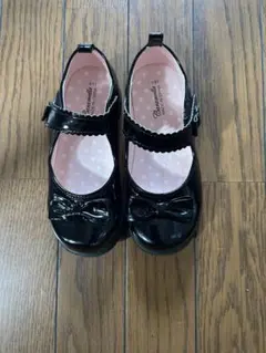 黒いリボン付きフォーマルシューズ　19センチ