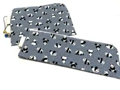 ハンドメイドポーチ　ペンケース　　　　　パンダ