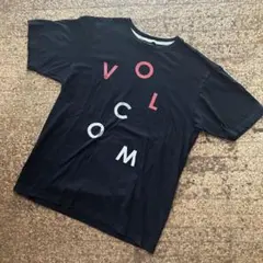 古着 90s volcom ロゴtシャツ グラフィックtシャツ ブラック