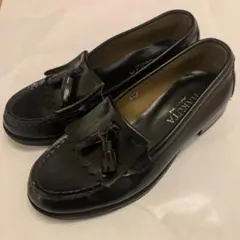 HARUTA ブラック ローファー タッセル付き