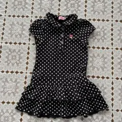 ミキハウス　ホットビスケッツ　ワンピース　100 黒　ドット