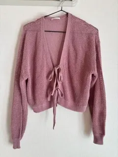 ハニーズ COLZA メッシュカーディガン ピンク M honeys