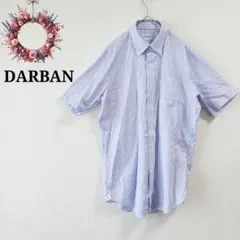 ダーバン◇ストライプシャツ ボタンダウン ワイシャツ 綿100% ビジネス 43