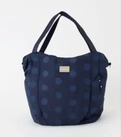 コムサイズム　マザーズバック　ドット　ネイビー