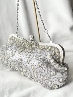 エレガントチェーンショルダーバッグ パーティバッグ ビーズ