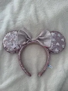 ピンク ハート型スパンコールカチューシャ