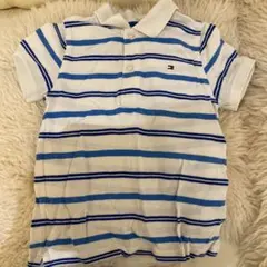 Tommy Hilfiger ポロシャツ 4T 白/青ストライプ