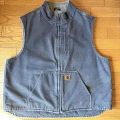 【希少】Carhartt カーハート　ダックベスト 裏ボア　2XL グレーのサムネイル