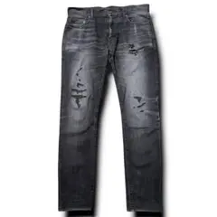 Saint Laurent Paris black denim エディ期 W29 SAINT LAURENT PARIS - D02 M/SK FIVE-ZIP BIKER JEANS These Saint
