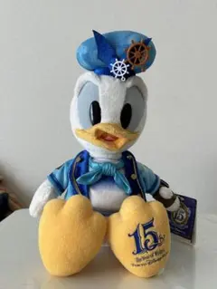 【美品】ディズニーシー 15周年限定 ぬいぐるみ ドナルド