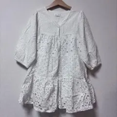 ZARA ホワイト レース　ワンピース 116cm