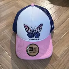 New Era × X-girl 蝶 キャップ メッシュ トラッカー ピンク