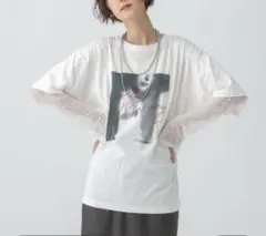 レプシィム　綿100% フォトプリント長袖レイヤーTシャツ