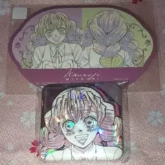 甘露寺蜜璃 グリッター缶バッジ ステッカー モクテルロトくじモクテルバー鬼滅の刃