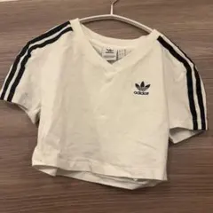 adidas クロップド Tシャツ