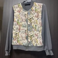 ねこ柄　ゴブラン調ブルゾン　ジャケット！