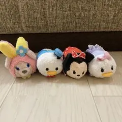 ミニーマウス・ドナルド・デイジー、シェリーメイ　ツムツムぬいぐるみ4体セット