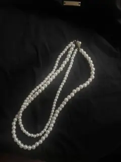 ホワイトパール2連ネックレス