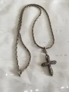 クロスモチーフ　SILVER 925 ビンテージ ネックレス　22g 刻印あり