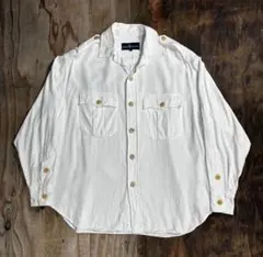 た*け様 90s Ralph Lauren オープンカラーシャツ ホワイトvin