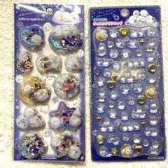 【新品】シマエナガ　ジュエルプチドロップ　スパンコールパーティー　シール