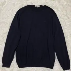 EMPORIO ARMANI セーター 紺42 アルマーニ ニット ネイビー