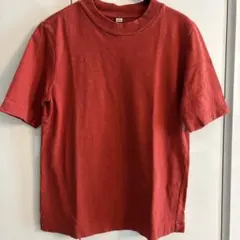 UNIQLO スラブハイネックT レッド Sサイズ