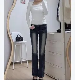 TWEE リブニット ボレロ風トップス アイボリー 韓国 タグ付き 未使用