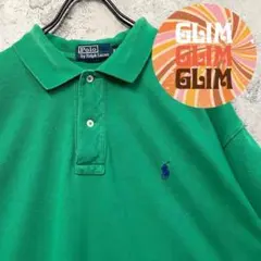 90s 古着◆ポロバイラルフローレン ポロシャツ グリーン メンズ2XL