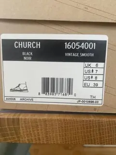 Dr.Martens CHURCH 16054001 ブラックブーツ UK6