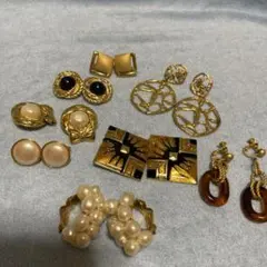 アクセサリー　まとめ売り　揺れる　ゴールド　マベパール　イヤリング　8点