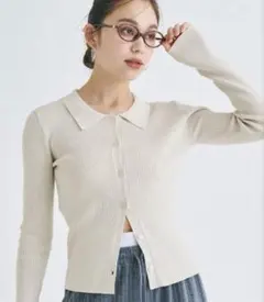 coca コカ リブニット ポロカラートップス