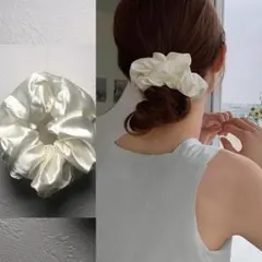 サテンシュシュ,03White,ホワイト,白色,S91