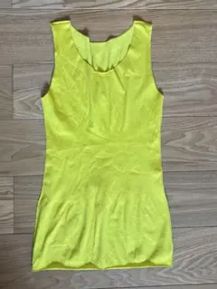 me ISSEY MIYAKEネオンイエロー ストレッチタンクトップのサムネイル