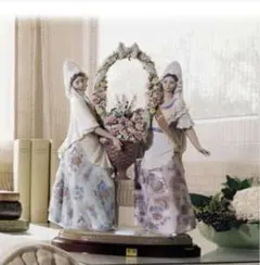 LLADRO リヤドロ 磁器人形 置物 花車 ロマンティックガ−デン - メルカリ