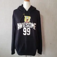 スポンジボブ フード付きスウェット AWESOME 99　Lsize