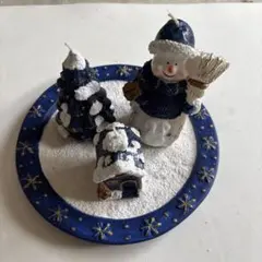 クリスマス キャンドル雪だるま ツリー 家 セット