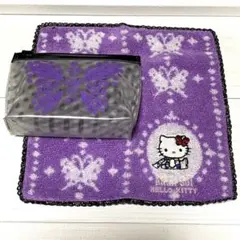 ハローキティ　アナスイ　コラボ　タオルハンカチ　ミニポーチ　サンリオ　キティ