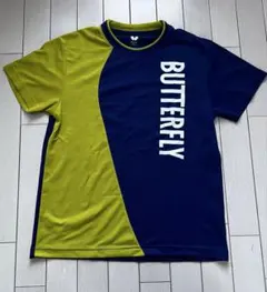 バタフライ/Butterfly 卓球Tシャツ ネイビー×ゴールド　Sサイズ