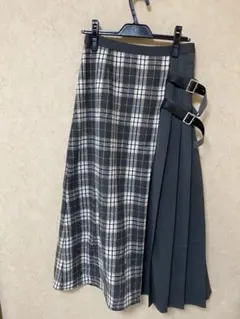組曲 グレンチェック柄 ロングスカート - メルカリ