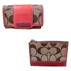 【COACH】ヴィンテージ✨ コーチ　キーケース&小銭入れ　2点お得セット