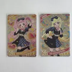ひみつのアイプリ　スクールチェックネイビー　ひまり　みつき2枚セット