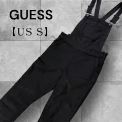 GUESS ゲス　スキニーデニム オーバーオール ブラック バックロゴSのサムネイル