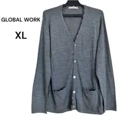 GLOBAL WORK グローバルワーク カーディガン グレー メンズXL