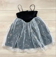 しまむら 110 softcheese チュールワンピース　刺繍　セレモニー