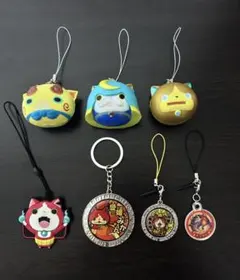 妖怪ウォッチ　スクイーズ　キーホルダー　ラバーストラップ　ジバニャン　キュウビ