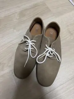 ZARA ベージュ スエード デッキシューズ