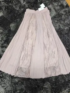【新品タグ付き】GRL レースドッキングプリーツスカートM