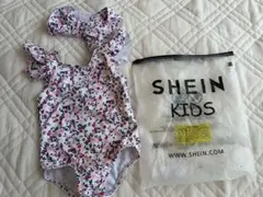 SHEIN 80cm 花柄水着とヘアバンドセット