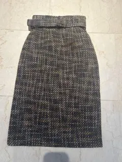 ミラオーウェン　ツイードロングスカート チェック柄